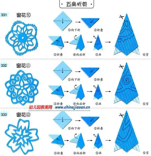 怎样剪窗花幼儿学剪纸图解教程3