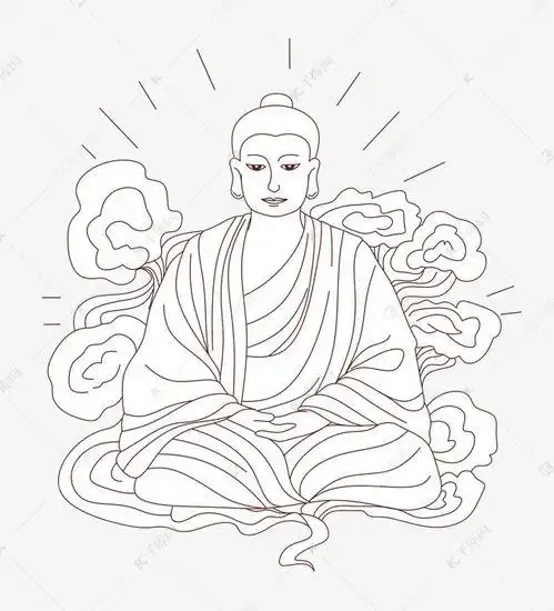 佛像简笔画 云冈石窟佛像简笔画