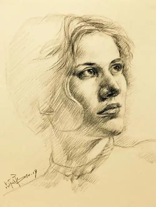 素描人像|纯艺术|绘画|lv815602 - 原创作品 - 站酷 (zcool)