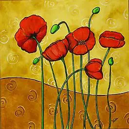 彩色手绘装饰画