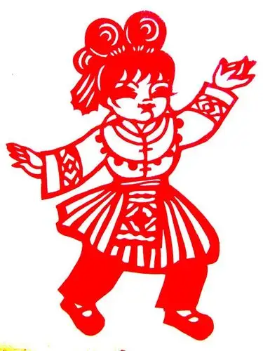 【剪纸】陈耀少数民族儿童剪纸欣赏