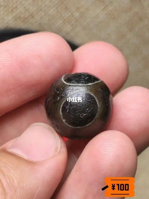 玛瑙老珠子圆形千年古珠直径18毫米