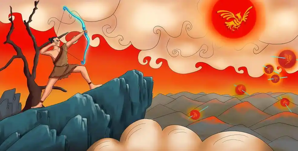 后羿射日的主要内容20字以内