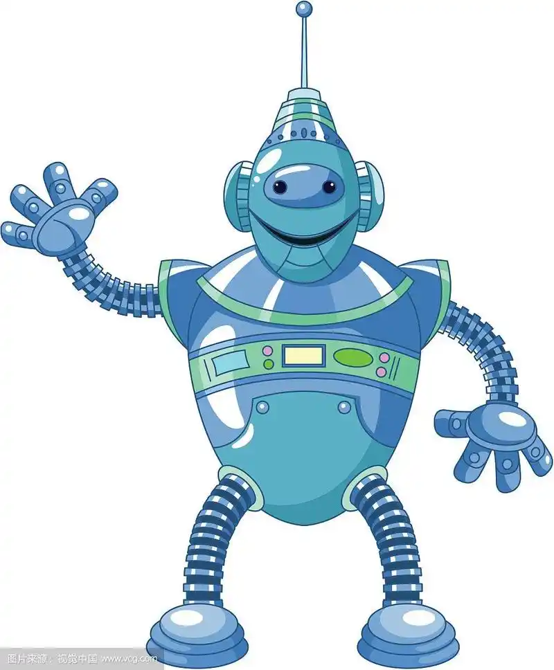 可爱的卡通机器人