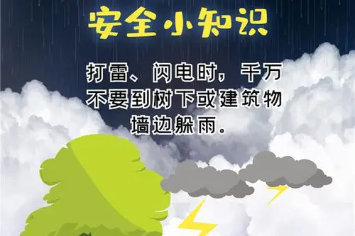 东莞雷雨天来袭,动漫公司儿童安全海报教你几个儿童防雷小知识