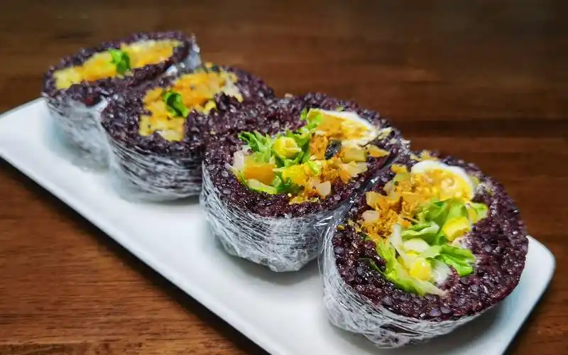 花1500学来的黑米饭团,经验配方大公开,比外面买的好吃太多了_哔哩