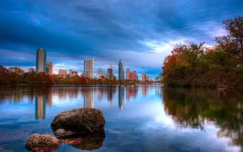 德克萨斯州首府奥斯汀风景桌面壁纸