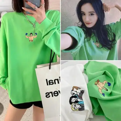 0万件现货ader杨幂同款卫衣韩国潮牌宽松休闲圆领衫捏折男女情侣外套