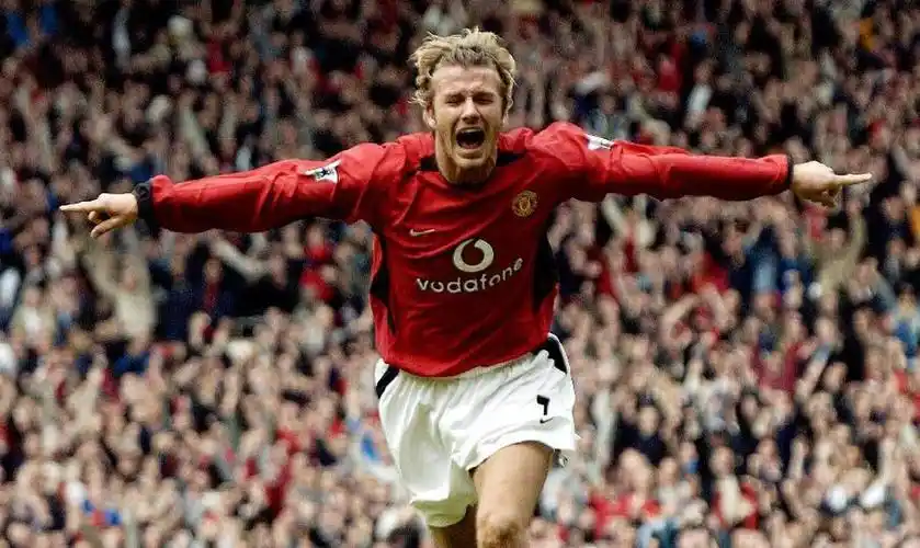 贝克汉姆庆祝进球