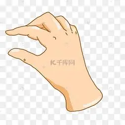 比划手势卡通插画