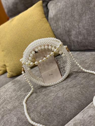 珍珠包包串珠手工diy材料自制仙女斜挎手提包通用款女包