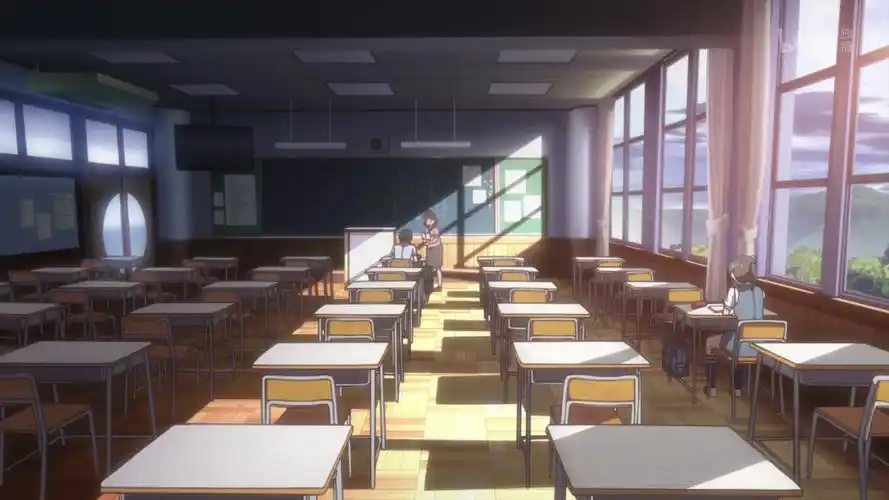 二次元教室场景图片 1440x900分辨率查看