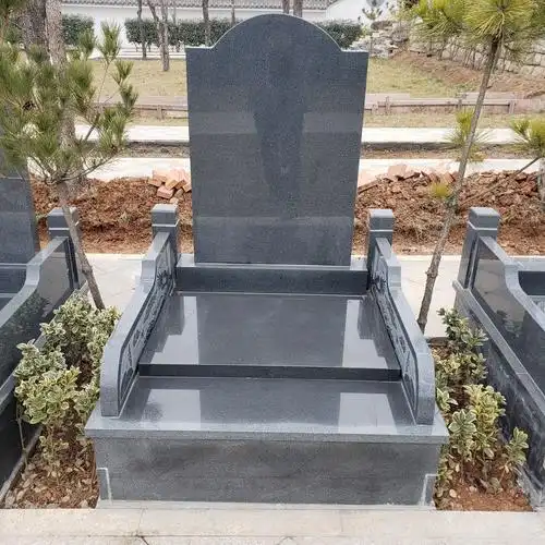 高档大理石墓碑石碑 定制加工土葬组合家族墓碑套碑 烈士碑价格