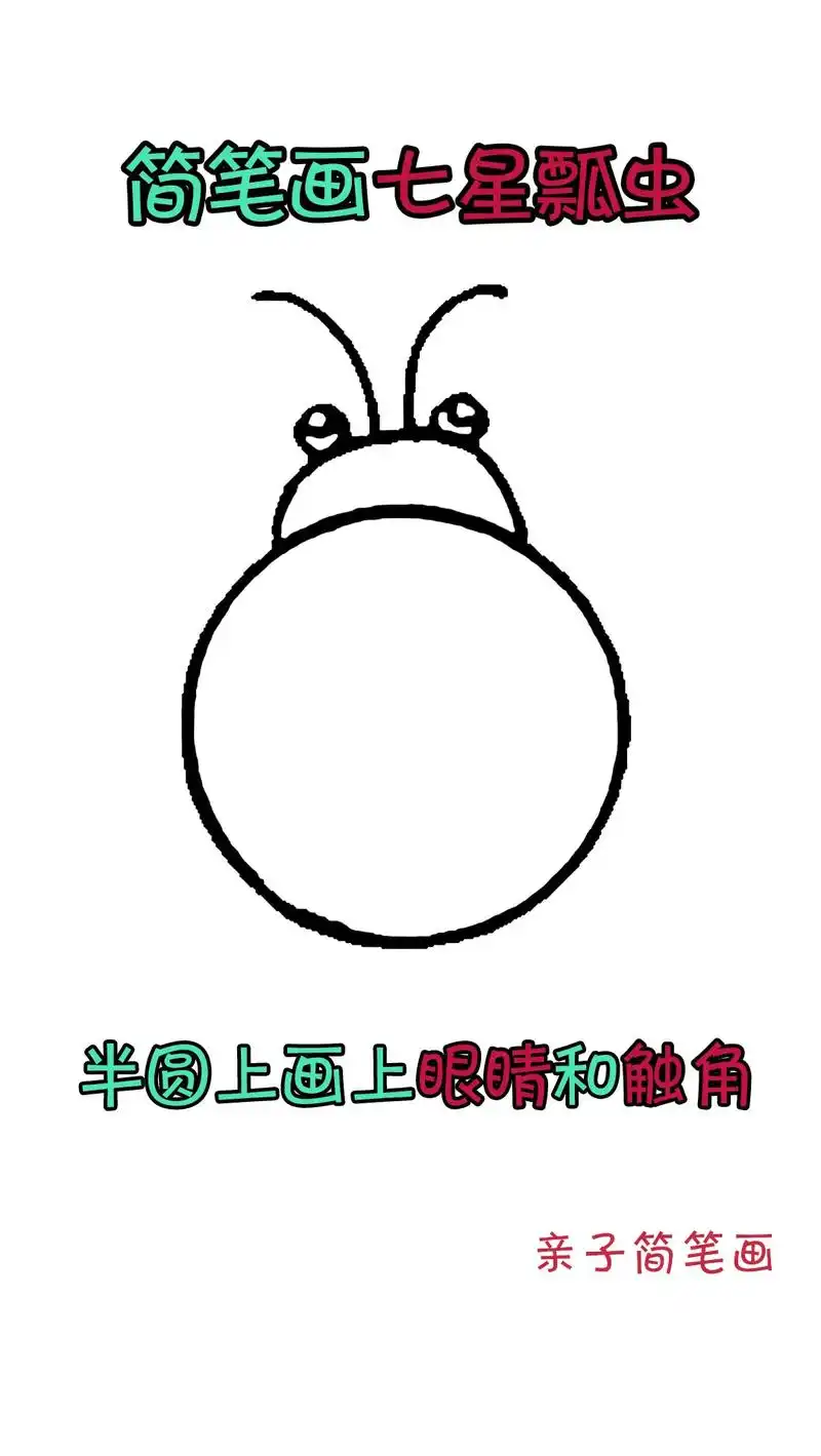 七星瓢虫简笔画.#七星瓢虫简笔画 一起来练习七星瓢虫简笔画呀 - 抖音