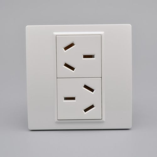 香槟色86型大功率电源插座2个16a三插墙壁电源面板国标六孔空调插双