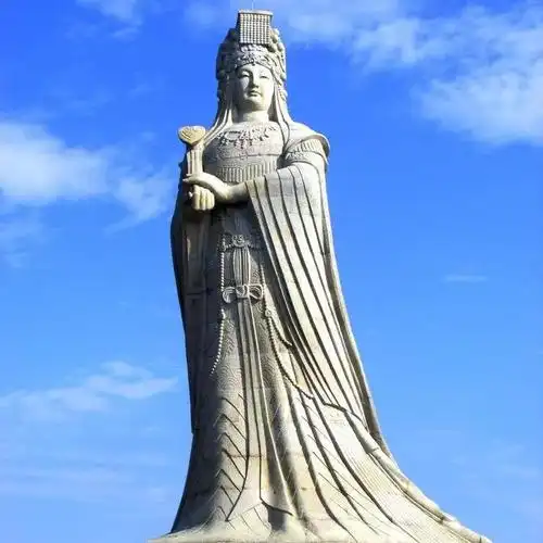 鑫锁军雕塑 汉白玉佛像观音妈祖人物石雕 花岗岩石雕佛像 高80厘米