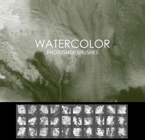 ps笔刷画笔笔触  30款高清水彩效果 油墨痕迹(不是无缝纹理)