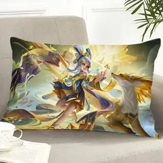 富力新王者荣耀周边抱枕 英雄皮肤抱枕炽霜斩李信伽罗李逍遥曜吕布