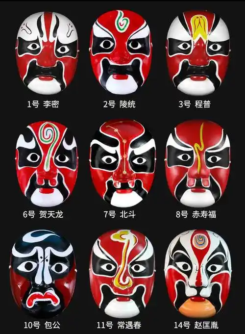 川剧变脸京剧面具 中国戏曲说唱京剧脸谱面具川剧孙悟空全脸儿童可戴