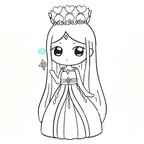 叶罗丽冰公主q版线稿分解图画画教程