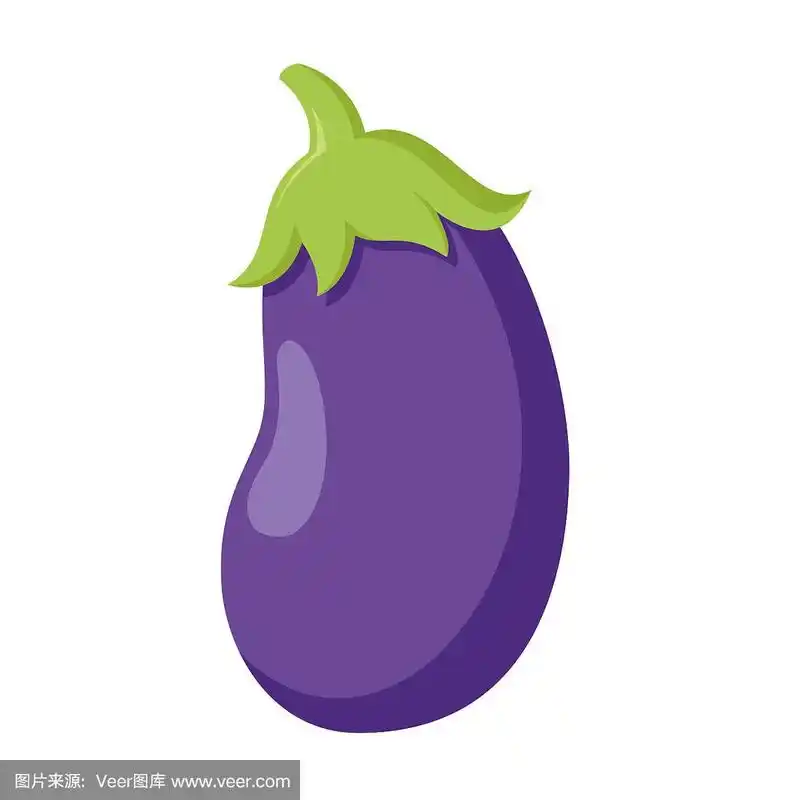 矢量插图的一个有趣的茄子在卡通风格.