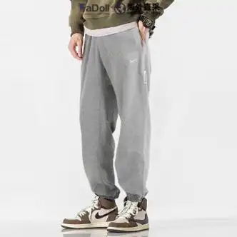 耐克nike男裤夏季新款长裤子宽松束脚卫裤灰色运动裤6366bv2714063