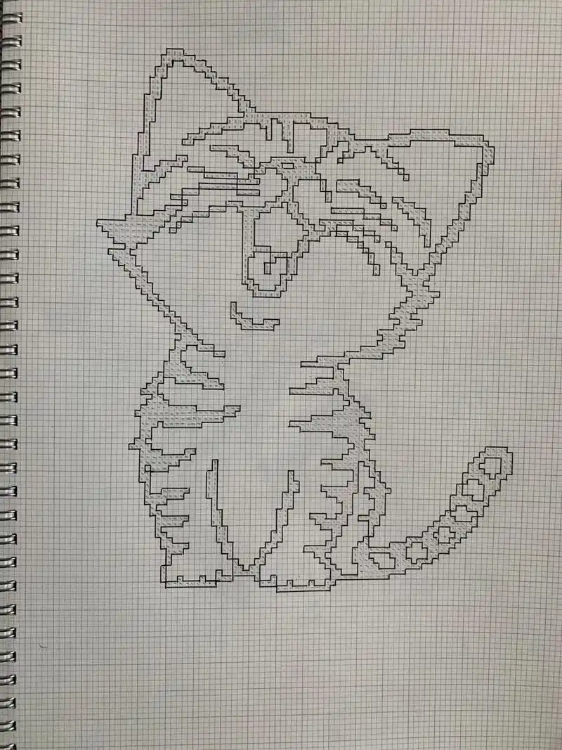 我的格子画(第三十一篇)可爱喵星人  #画画的日常