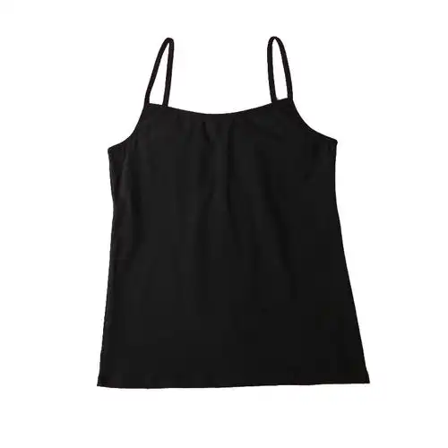 女童发育背心黑色纯棉吊带内衣小学生女孩防凸点背心吊带