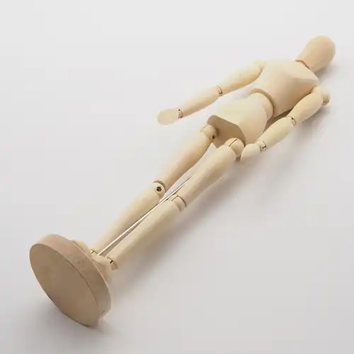 木质关节人 木头人木手木偶人摆件12寸木头人素描美术模型批发