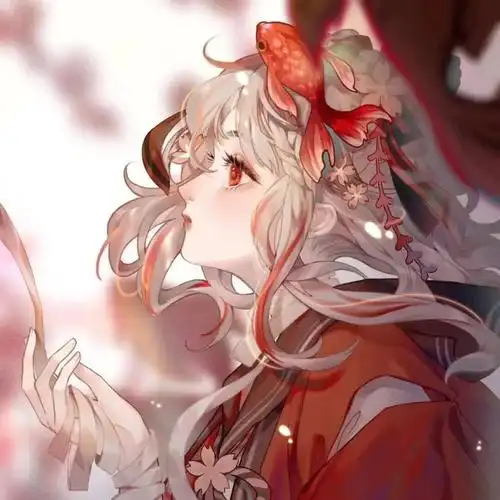 红色系古风女生头像绵绵更在三生后谁隔世读关鸠