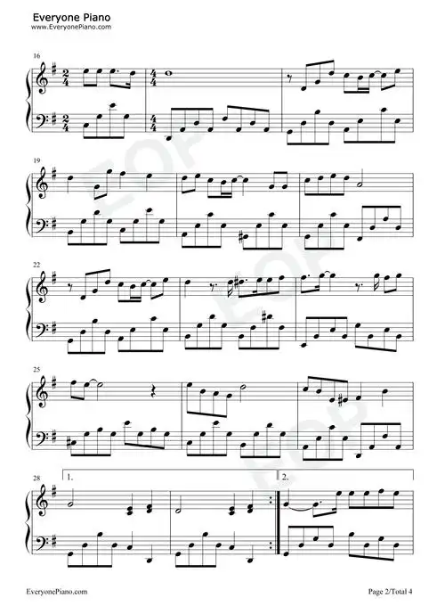 i believe-我的野蛮女友主题曲五线谱预览2