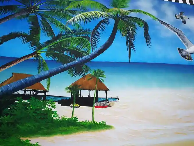 成都墙绘 四川墙绘 风景墙绘 网吧墙绘