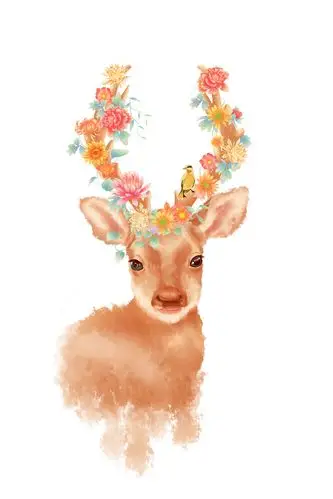 驯鹿装饰画|插画|艺术插画|众图 - 原创作品 - 站酷 (zcool)