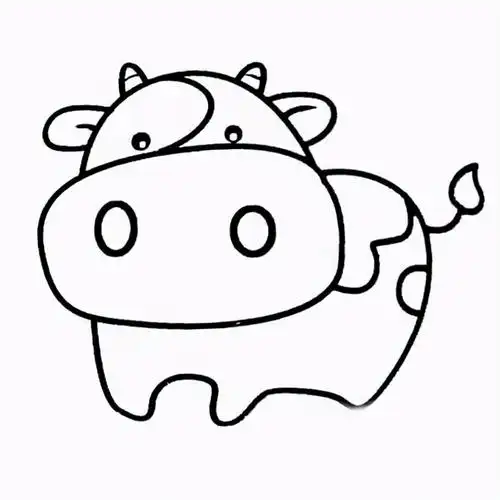 不能错过呦不同形态的小牛简笔画素材大全简单几笔就能画出来
