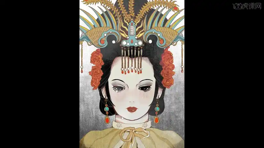 procreate-《红楼梦-贾元春》ipad插画上色图文教程- 虎课网