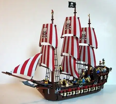 乐高海盗船积木
