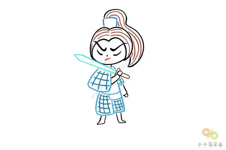 项羽简笔画教程