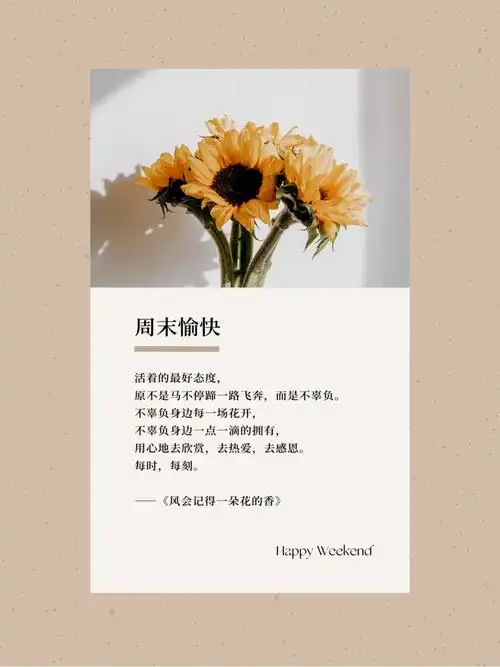 日签周末愉快朋友圈素材涨粉心得