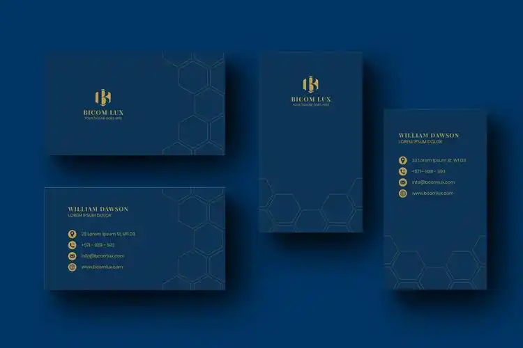 轻奢风的vi名片设计模板.ai素材下载