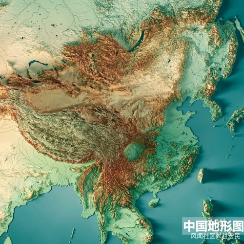 中国地形图3d版震撼
