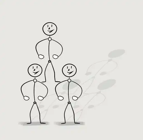 小学关于叠罗汉简笔画