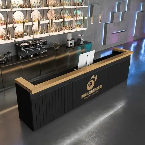 吧台复古工业收银台ktv酒吧健身房电竞酒店前台接待台风收银台