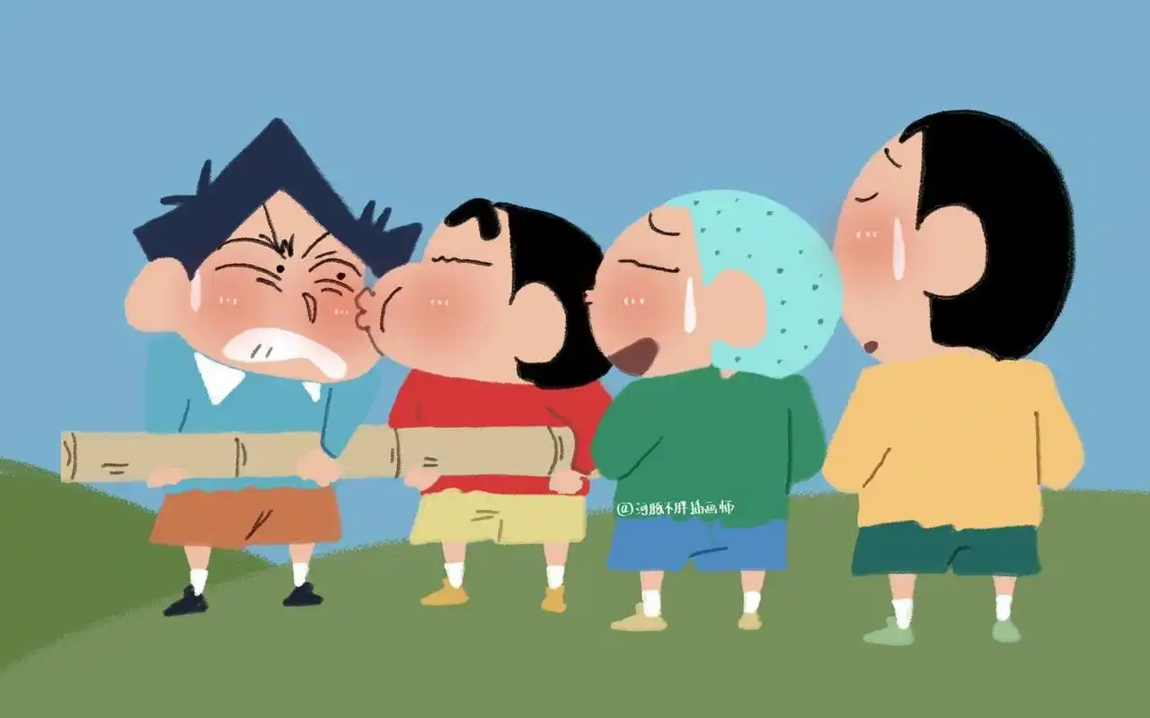 蜡笔小新可爱电脑壁纸 你们想要的深色电脑壁纸来了,按的是macbook