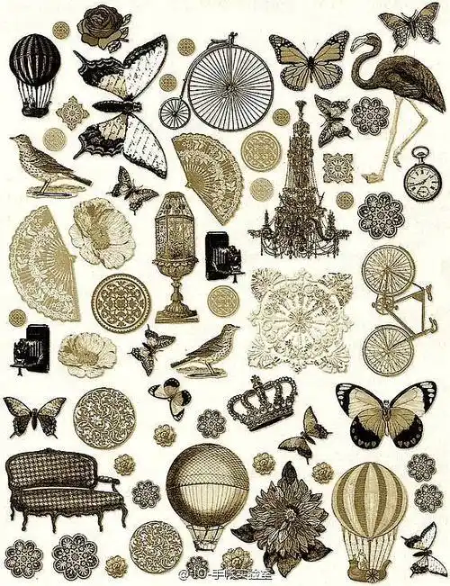 手帐素材复古素材