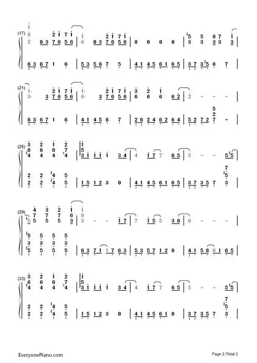 追-《金枝玉叶》插曲-张国荣双手简谱预览2-钢琴谱文件(五线谱,双手