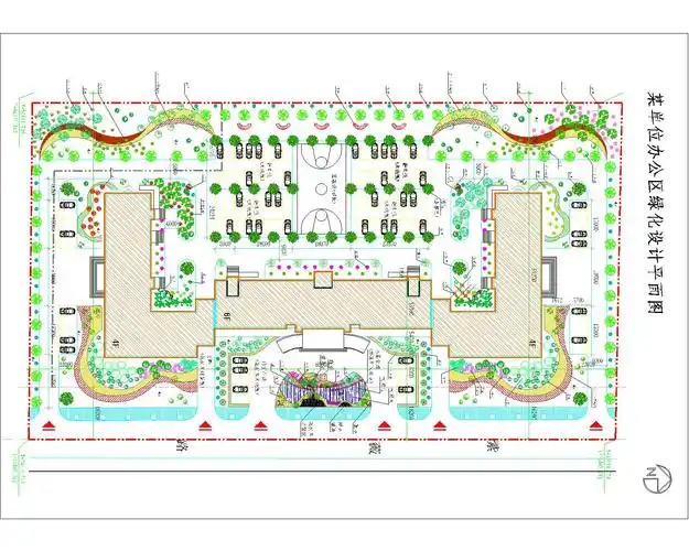 某单位办公区绿化