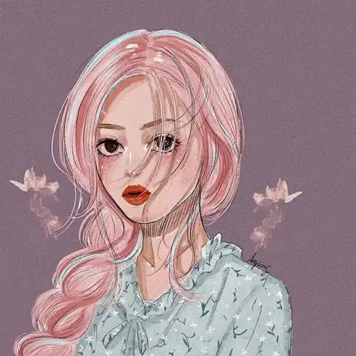 blackpink rose 朴彩英 卡通 饭绘 cr.