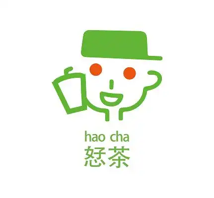 绿色卡通奶茶公司标识logo设计奶茶logo卡通纽扣矢量图卡通简约黑色点