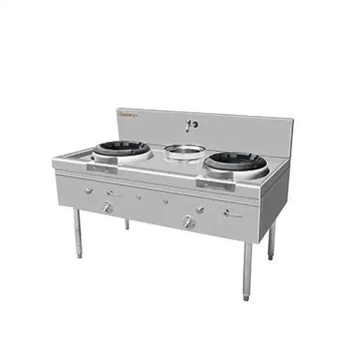 蓝功大功率商用燃气灶节能猛火灶不锈钢双眼单尾煤气猛火炉饭店食堂