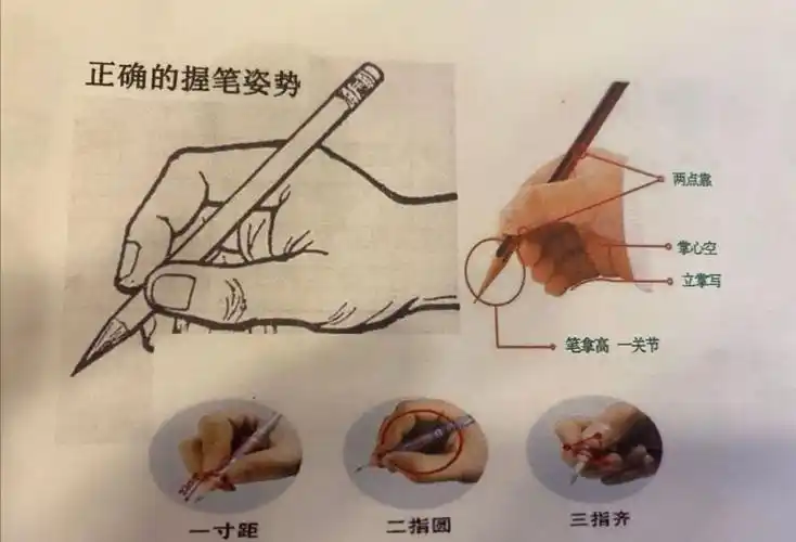 下面让我们来看看正确的握笔姿势吧!
